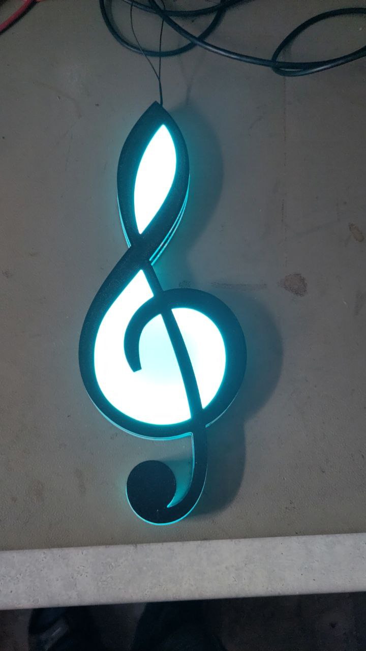 Notenschlüssel Beleuchtet alt Notenschlüssel